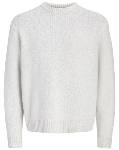 Jack & Jones - JORChamberi knit Jacquard Crew Neck - Sea Salt